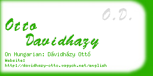 otto davidhazy business card